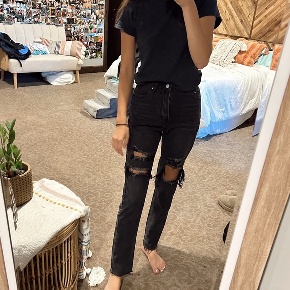 SHEIN Denim - Shein Ripped Black Jeans